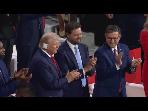 Republican convention to focus on immigration a day after a bandaged Trump makes triumphant entrance