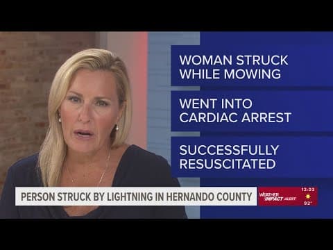 Woman gets struck by lightning while mowing lawn in Hernando County: Fire rescue