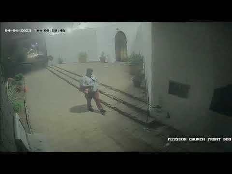 Historic plaque stolen from the San Diego Mission | Surveillance video