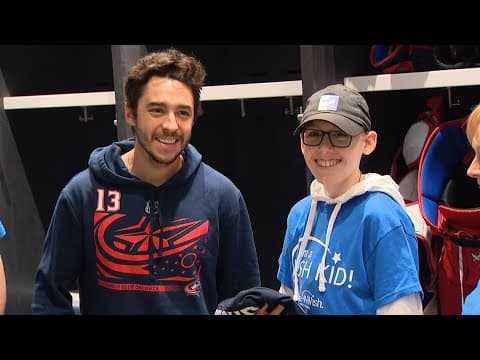 17-year-old meets his idol Johnny Gaudreau thanks to CBJ, Make-A-Wish