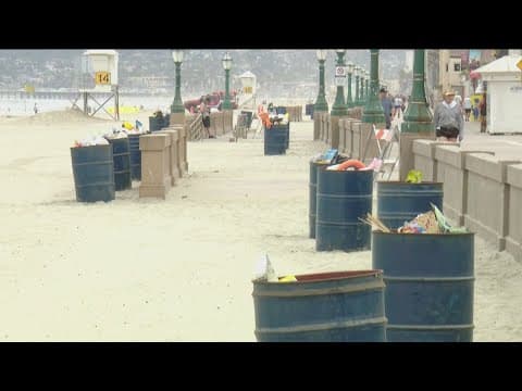 4th of July at the beach | Keeping it clean and SDPD reports parking lots have reached capacity
