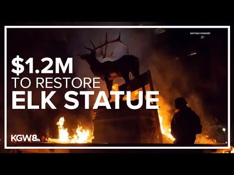 Elk statue restoration estimated at $1.2 million