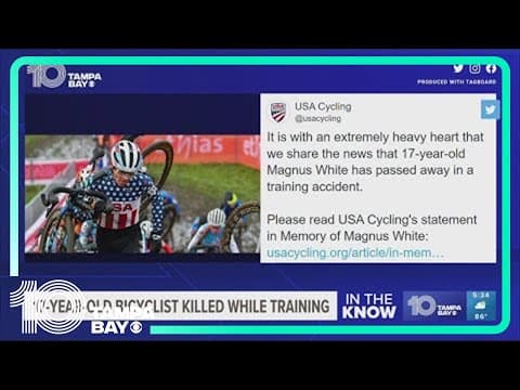USA Cycling: 'Rising star' Magnus White dead at 17 after being hit by vehicle while training