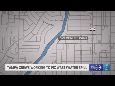 Emergency crews working to fix wastewater spill in Tampa