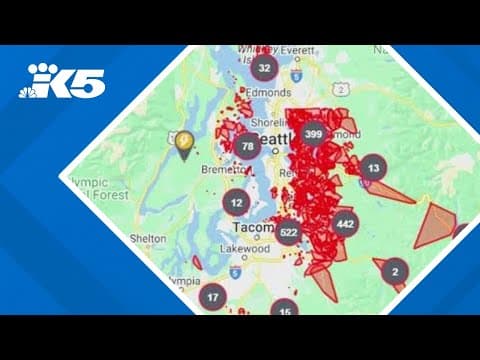 Over 600,000 customers without power around Puget Sound