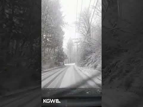 #Portland metro sees snowflakes and sticking #snow Wednesday #weather