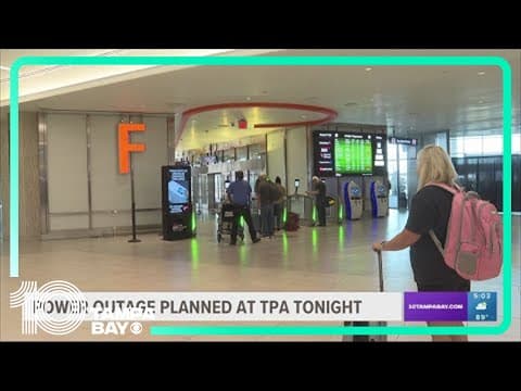 Planned power outage scheduled at TPA