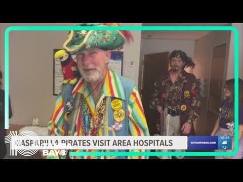 Gasparilla pirates visit area hospitals