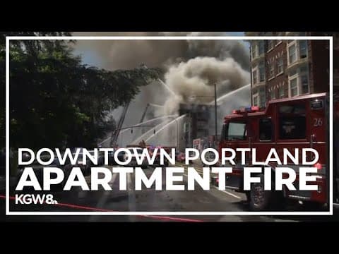 Fire crews rescue people from downtown Portland apartment fire