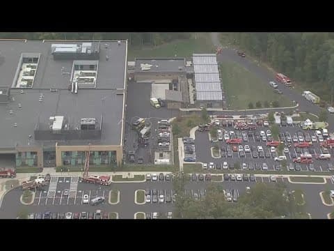WATCH: Academies of Loudoun evacuated for apparent fire
