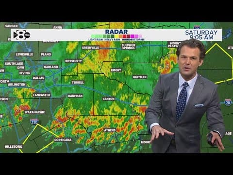 DFW weather: Severe thunderstorm warning issued for Ellis, Hill and Navarro counties Saturday