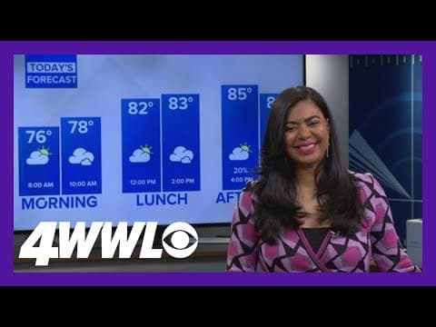 New Orleans Weather: Slightly less humid air with an isolated shower or two