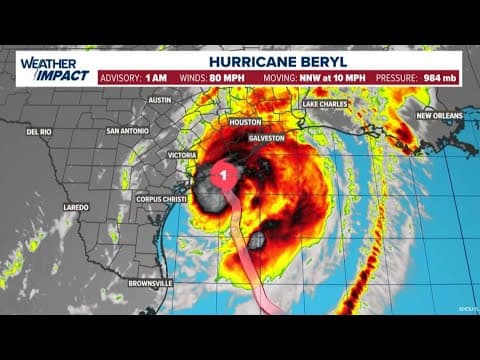 Hurricane Beryl tracker: Storm made landfall early this morning, remains hurricane strength