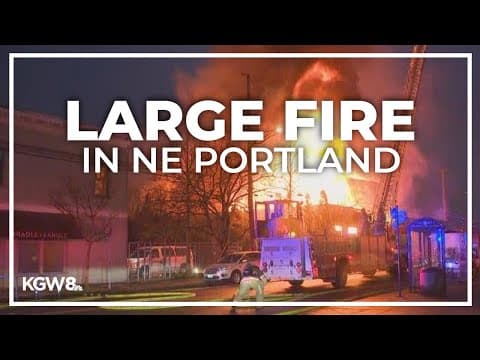 Firefighters respond to large commercial fire in Portland's Humboldt neighborhood