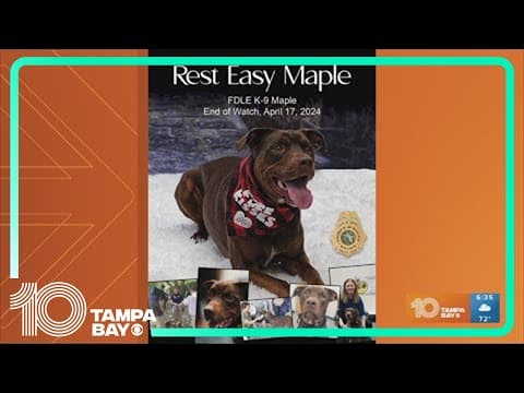 FDLE mourning the loss of K-9 Maple