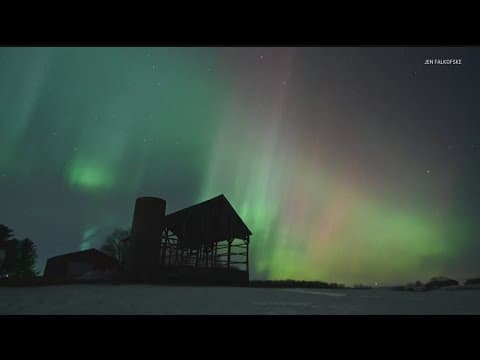 Northern lights put on a show for parts of Minnesota