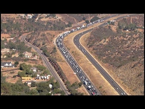 Vehicle crash shuts down 2 lanes of I-8 Eastbound near Alpine