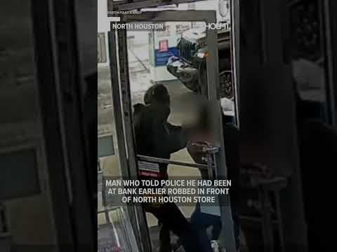 Video shows robbery in North Houston | Victim said he had been at bank earlier #Shorts