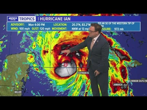 Monday evening tropical update: Hurricane Ian getting stronger