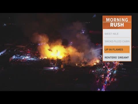 Massive fire burns California pallet yard