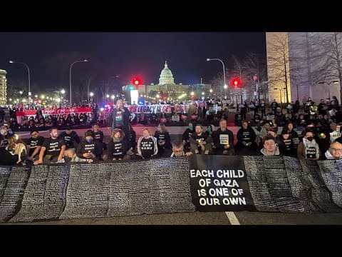 Protestors blocked traffic near US Capitol ahead of State of the Union
