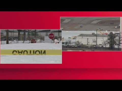 Foamy mess outside hangar at Bush Airport