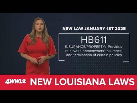 Louisiana laws that go into effect on on Jan. 1, 2025