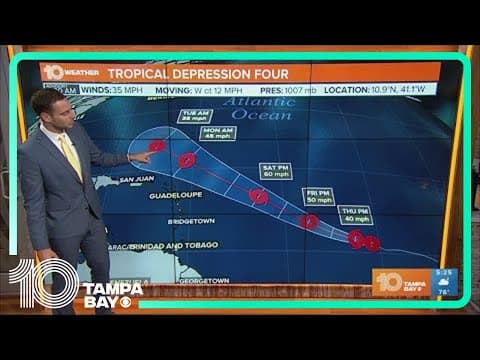 Tracking the Tropics: Tropical Depression 4 forms on heels of Tropical Storm Bret | 5 a.m. Thursday