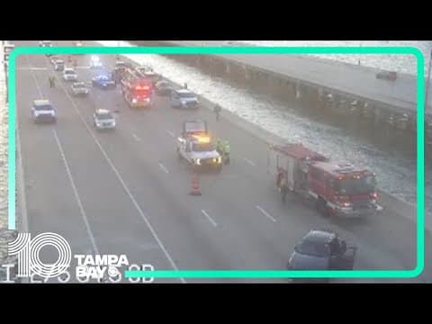 Crash shuts down part of Howard Frankland Bridge