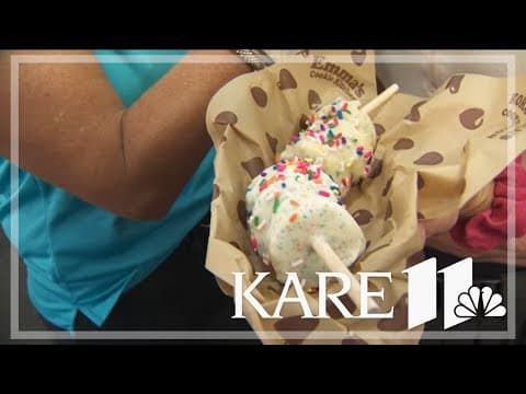 New food at fair: Birthday Cake Cookie Dough on a Stick
