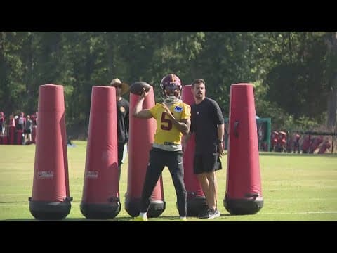 Jayden Daniels performance at Commanders training camp