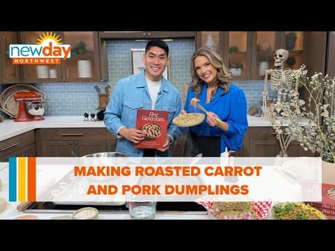 Making roasted carrot and pork dumplings - New Day NW