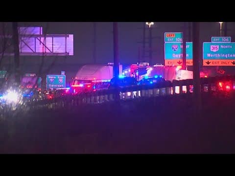 Suspect injured following pursuit, crash on I-71 near downtown Columbus