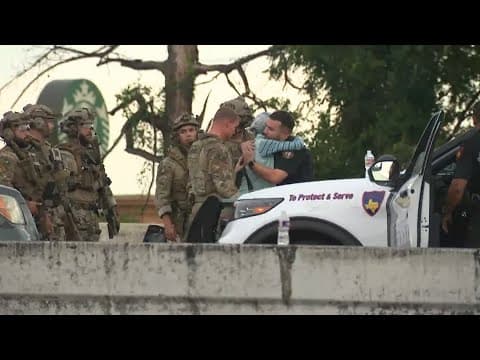 Armed woman involved in standoff with law enforcement hugs deputy after peaceful end