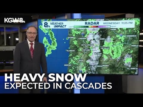 Weather Impact Alert: Heavy snow in Cascades on Thursday and Friday