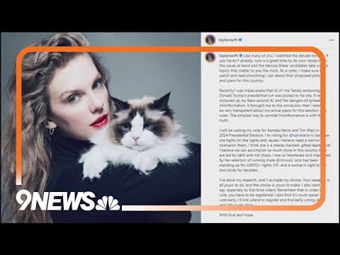 Taylor Swift announces support for Kamala Harris