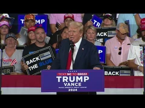 Trump holds a rally for the first time since the switch in the Democratic ticket