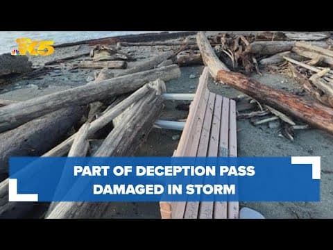 Wind storm, waves damage parts of Deception Pass State Park