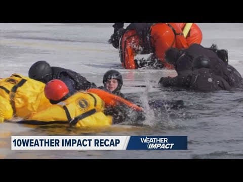 10Weather Impact Recap: Snowy beaches, glacier ice and winter rescue training
