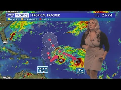 Thursday evening tropical update: Philippe and Rina not to make land impact