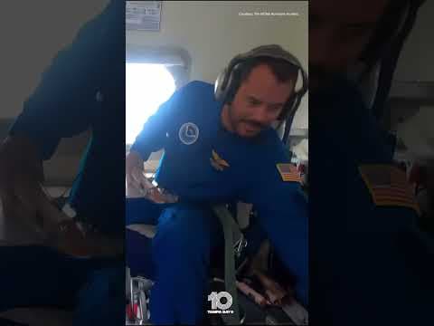 Video from the NOAA shows Hurricane Hunters flying through #Milton #10tampabay