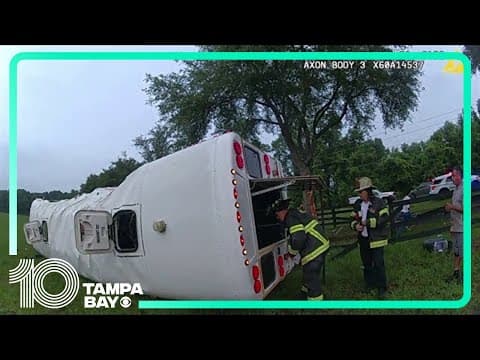 Body camera video shows scene of deadly bus crash that killed 8 farmworkers in Florida