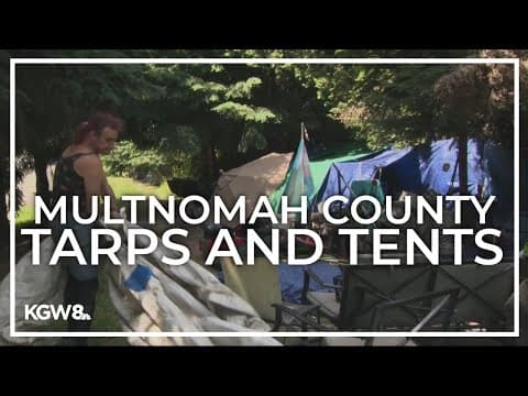 Who are Multnomah County's tent and tarp recipients?