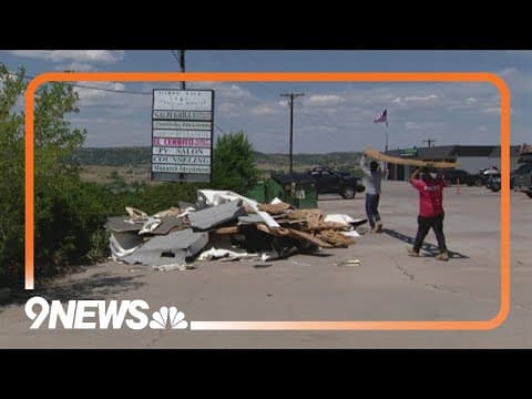 Cleanup underway after landspout hits Franktown businesses