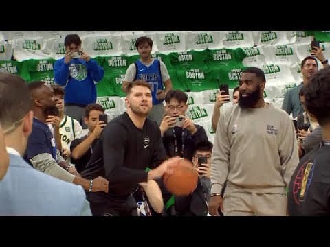 NBA Finals: Luka Doncic, Dallas Mavericks players warm up before Game 1