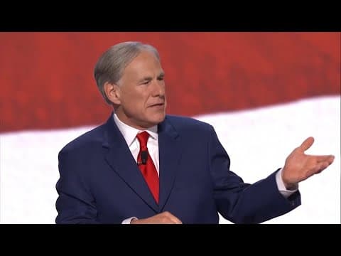 Texas Gov. Abbott gets warm welcome at RNC as he touts immigration policies