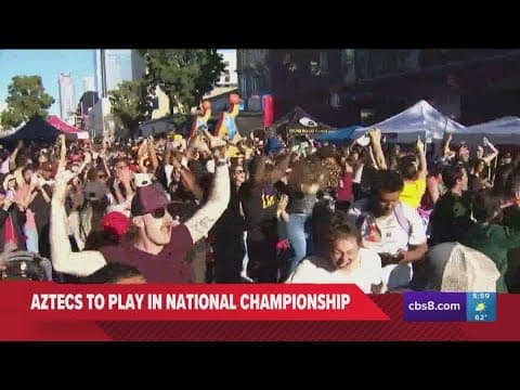 Fans Celebrate! Aztecs to play in the NCAA Tournament final game Monday
