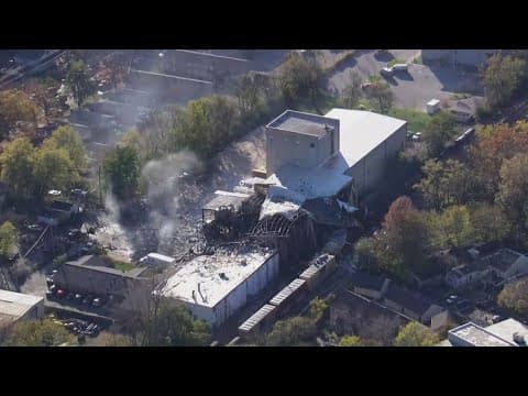 Large industrial building in Louisville damaged by explosion