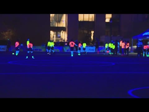 NFL players take part in glow-in-the-dark flag football in New Orleans to benefit youth sports