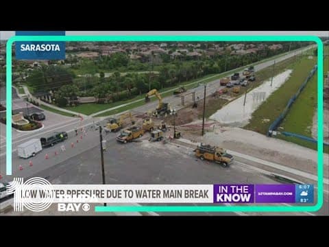 Contractor drills a hole into water main line in Venice